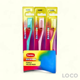 Fantes Toothbrush Rainbow Value Pack 3s - Hard