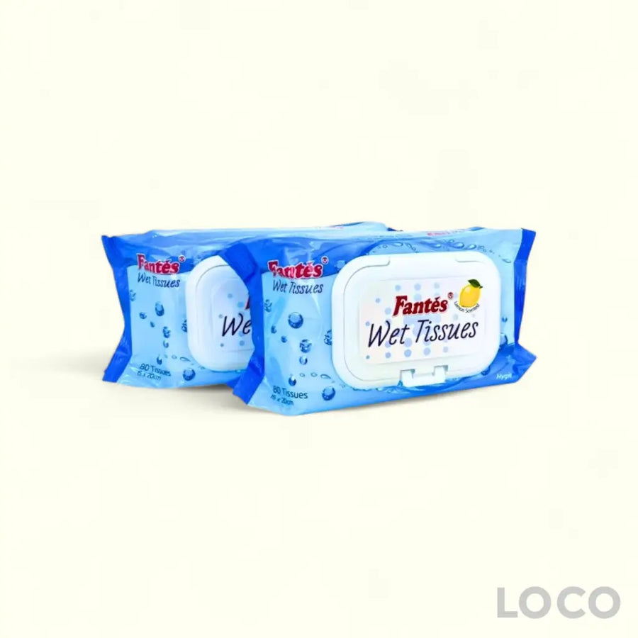 Fantes Wet Wipes 2x80s Lemon
