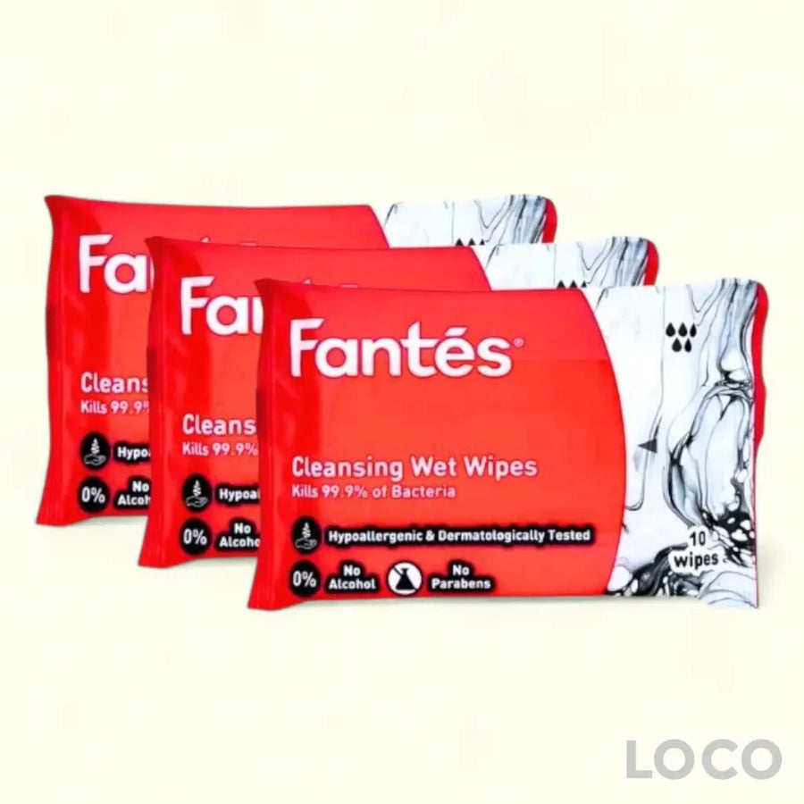 Fantes Wet Wipes 3x10s - Antibacterial