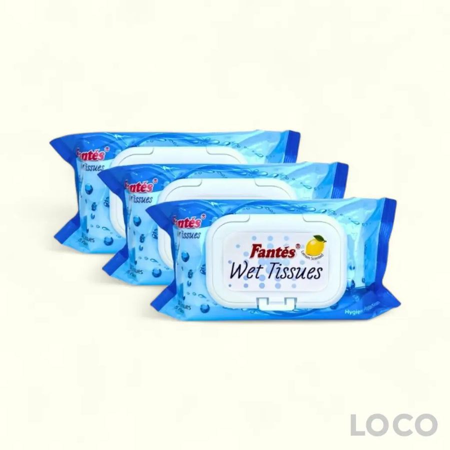 Fantes Wet Wipes 3x80s Lemon