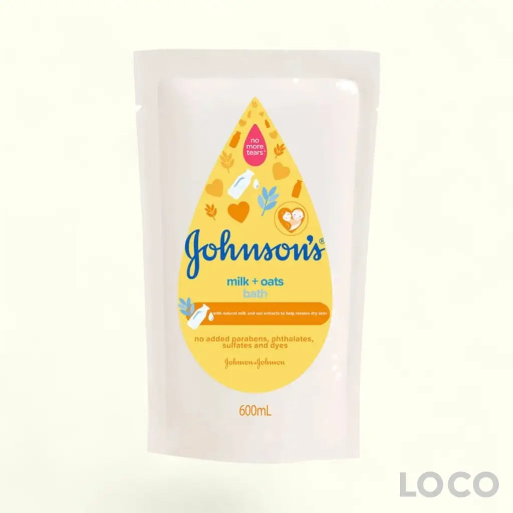 Johnsons Baby Bath 600ml Refill - Milk & Oats 600ml