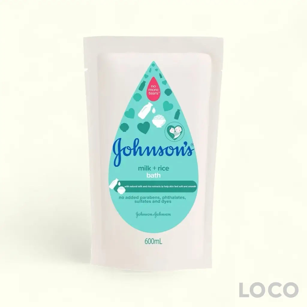 Johnsons Baby Bath 600ml Refill - Milk & Rice 600ml