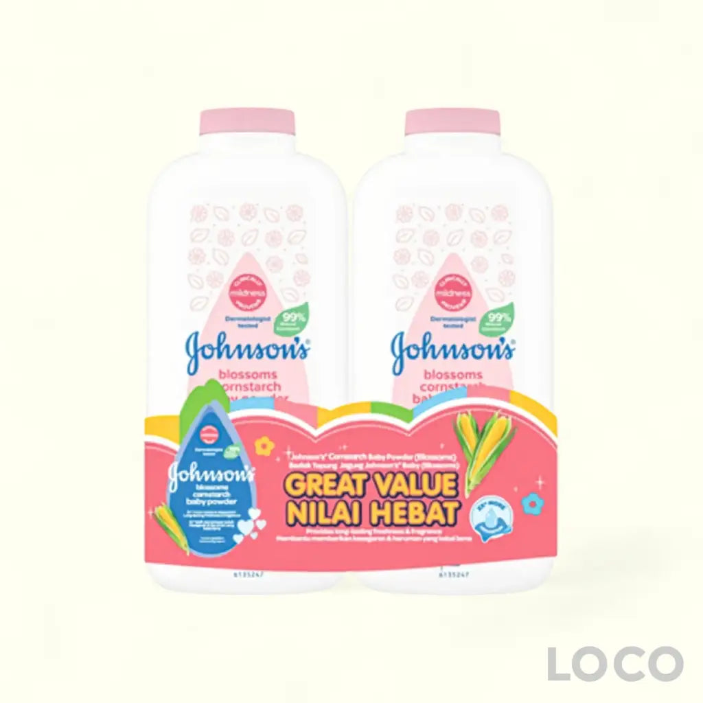 Johnsons Baby Corn Starch Powder 500GX2 Twin Pack - Blossom