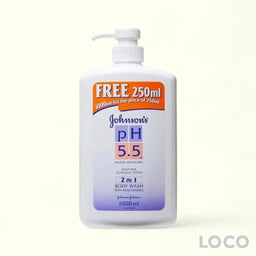 Johnsons PH5.5 Body Wash 750ml FOC 250ml - 2in1 750ml FOC