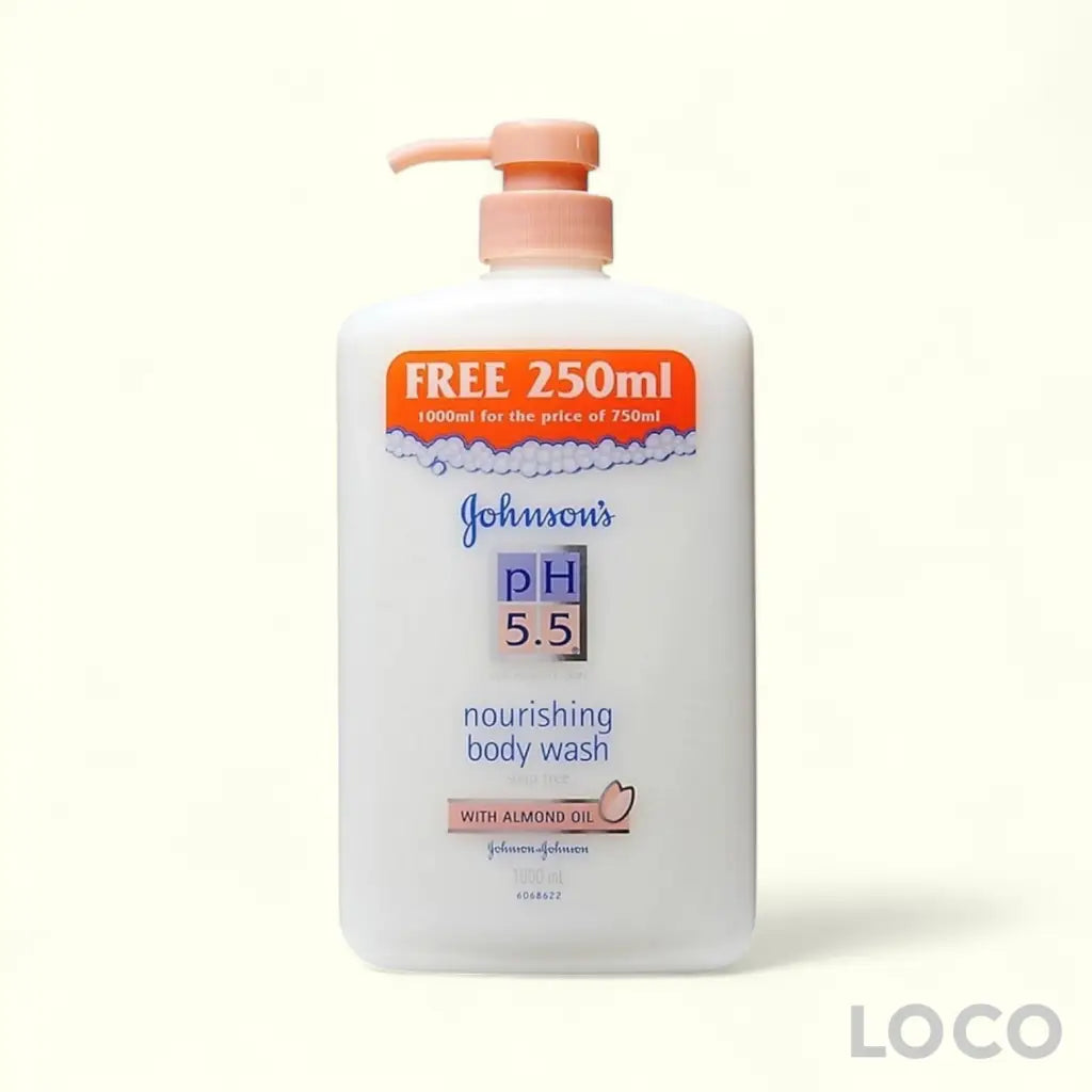Johnsons PH5.5 Body Wash 750ml FOC 250ml - Almond Oil 750ml