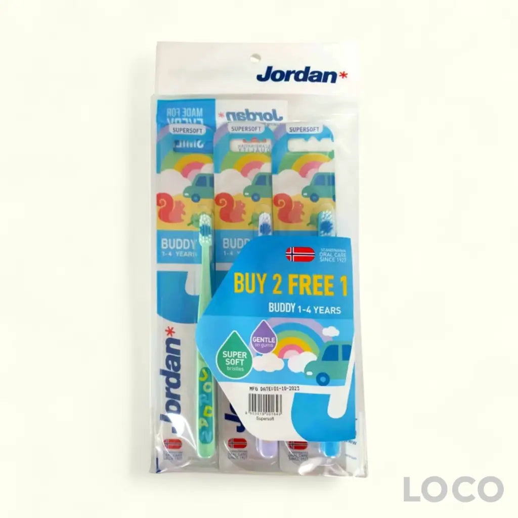 Jordan Buddy Kids Toothbrush 2 + 1 - 1-4 years
