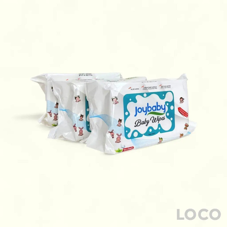 Joybaby Baby Wipes 100s x 3 Honey Comb