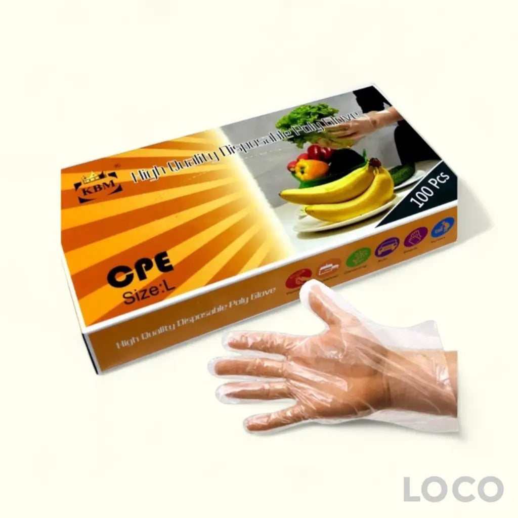 KBM Disposable Poly Glove 100S CPE