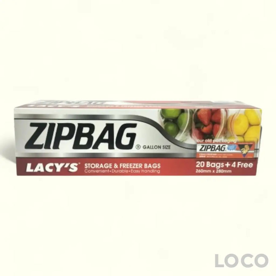Lacys Zipbag L Gallon 20s + 4s