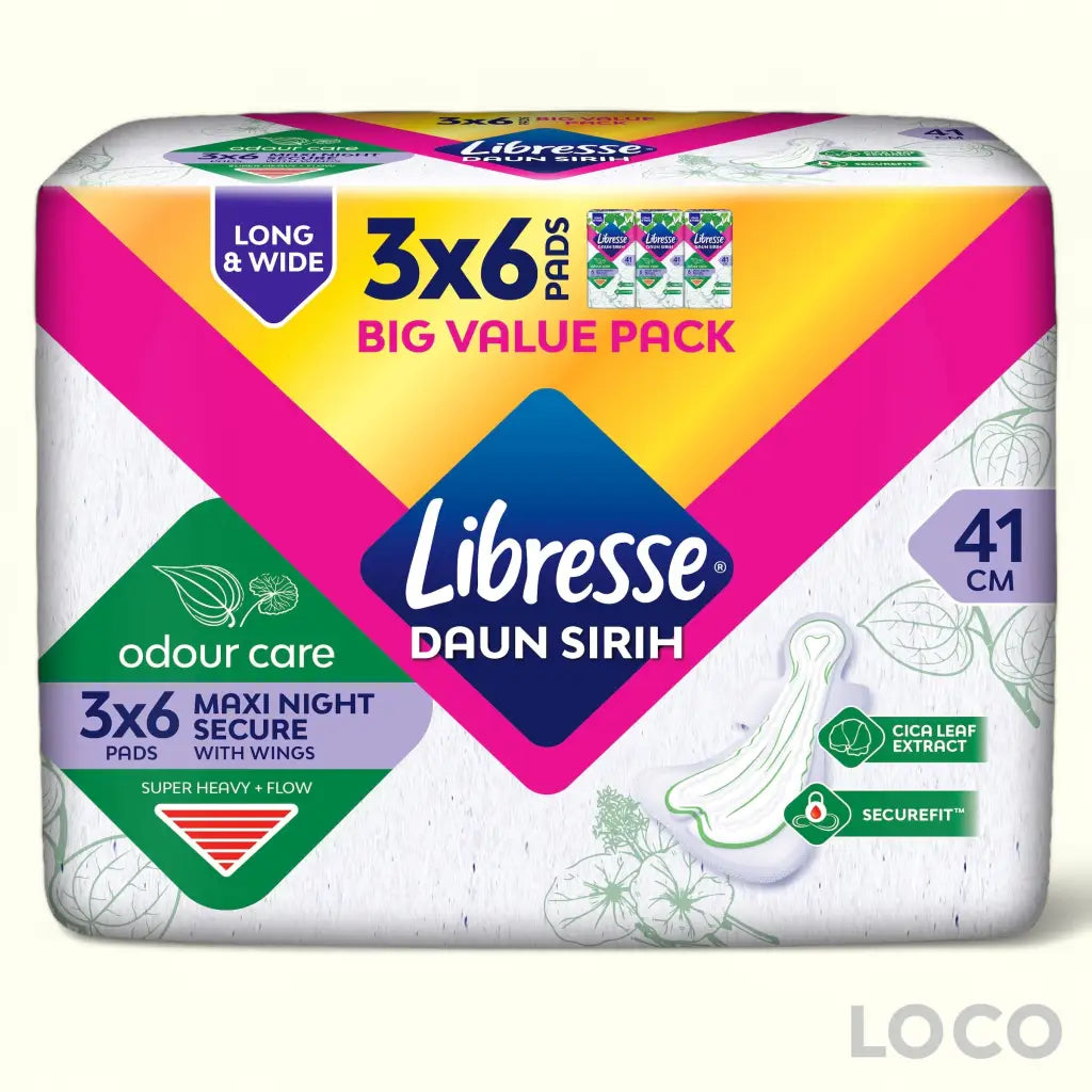 Libresse Feminine Pads Odour Care Big Value Pack - WBNightW