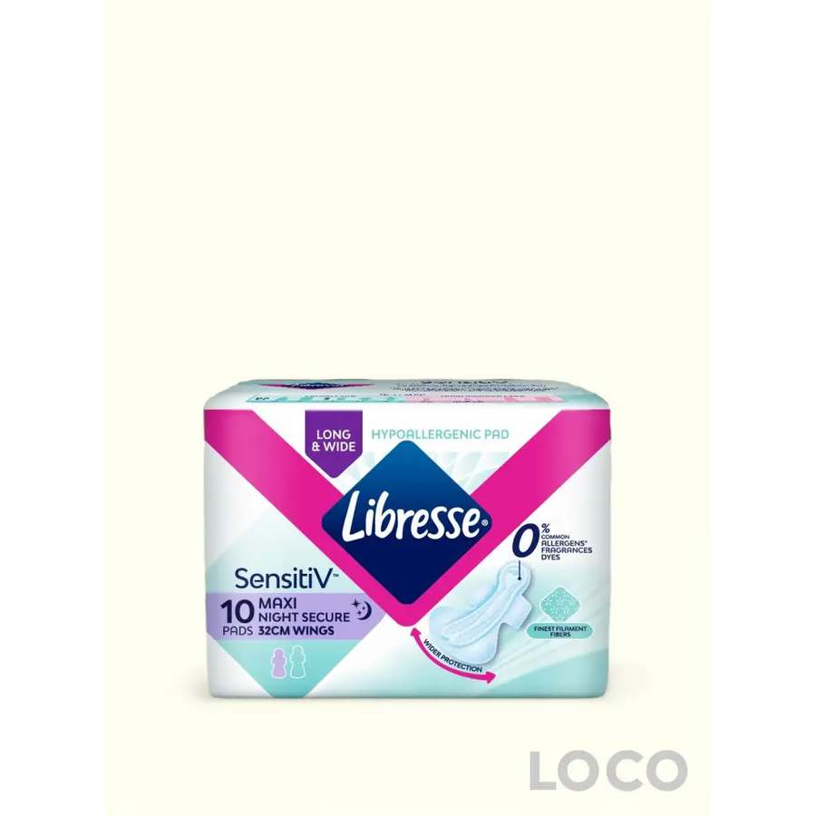 Libresse Feminine Pads SensitiV Single Pack - WBNightW 32cm