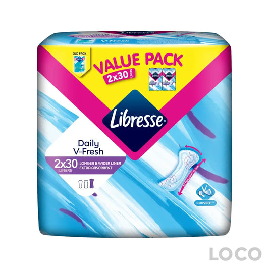 Libresse Long & Wide Slim Pantyliner (2x30s) Twin Pack -