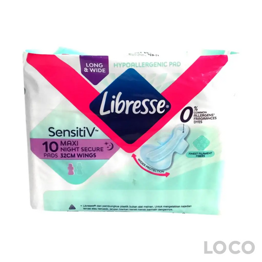 Libresse Sensitiv Wider Back Night Wing 32cm 10s Big Pack -