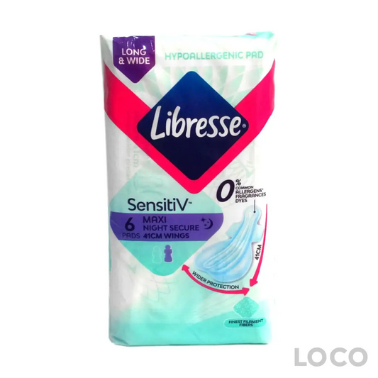 Libresse Sensitiv Wider Back Night Wing 41cm 6s Big Pack -