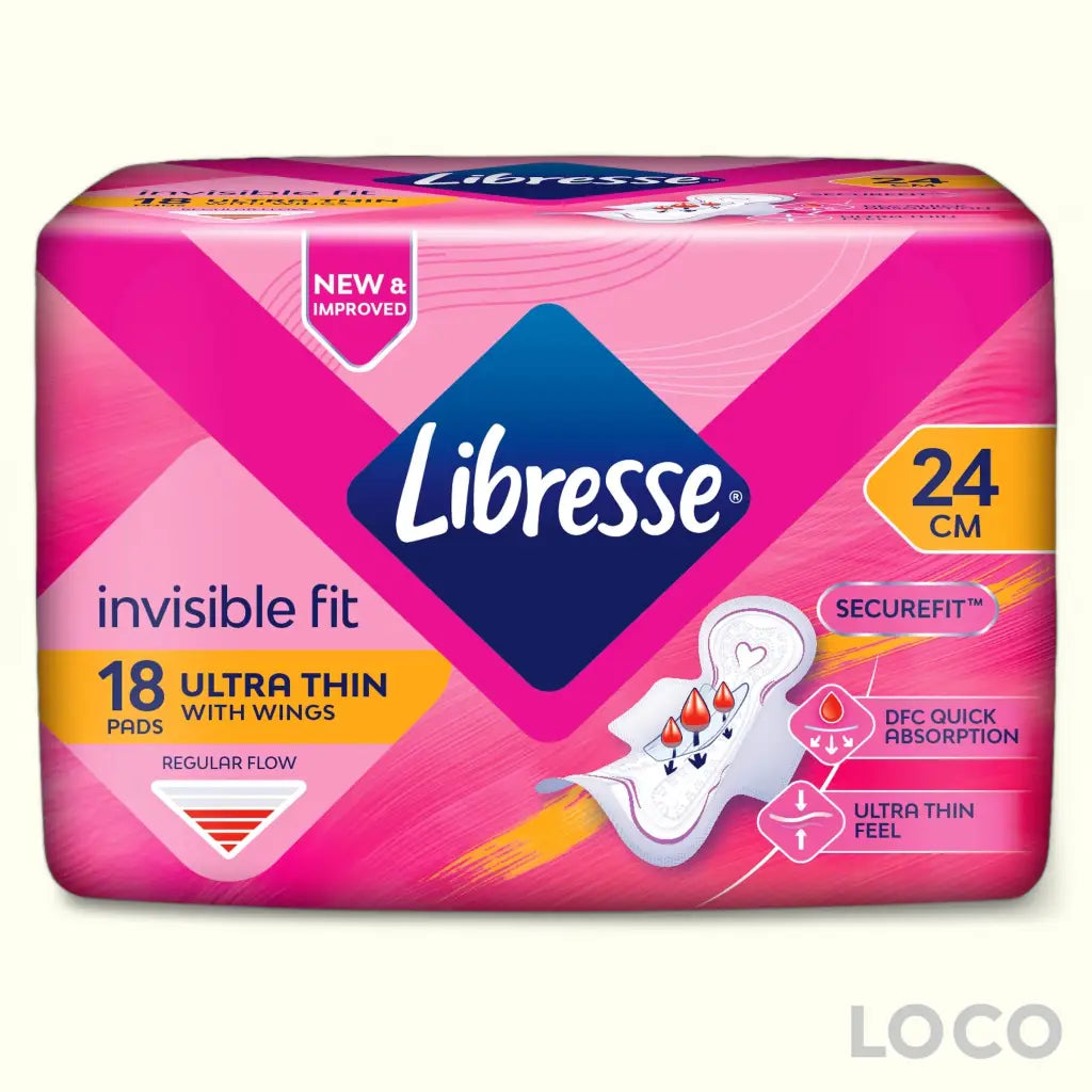 Libresse Unscented Feminine Pads Single Big Pack - UTW 24cm