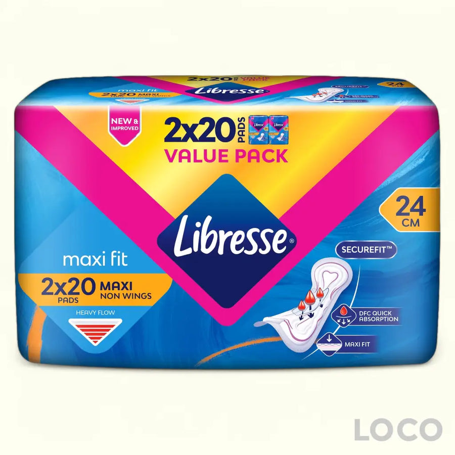 Libresse Unscented Feminine Pads Twin Pack - MaxiNW 24cm