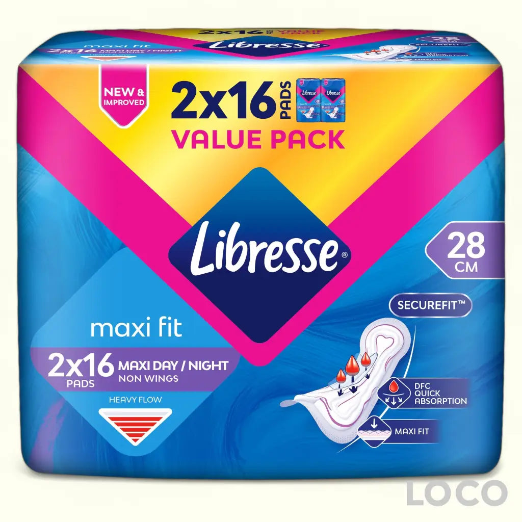 Libresse Unscented Feminine Pads Twin Pack - MaxiNW 28cm