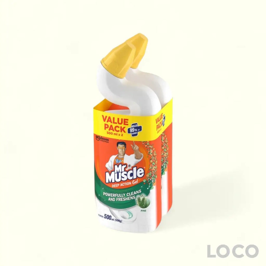 Mr Muscle Toilet Bowl Cleaner 500mlx2 Twin Pack - Pine