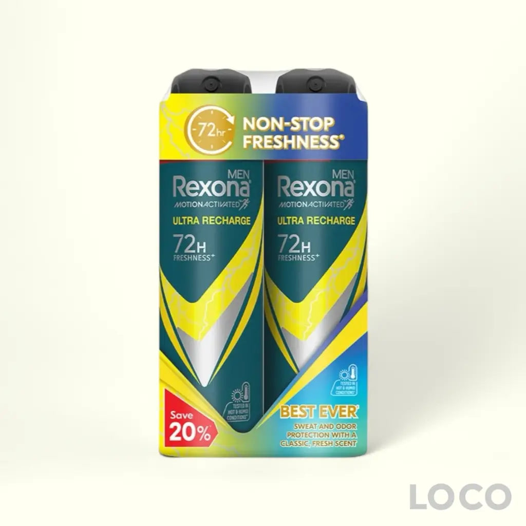 Rexona Men Anti-Perspirant Spray 72H 2x135ml Twin Pack