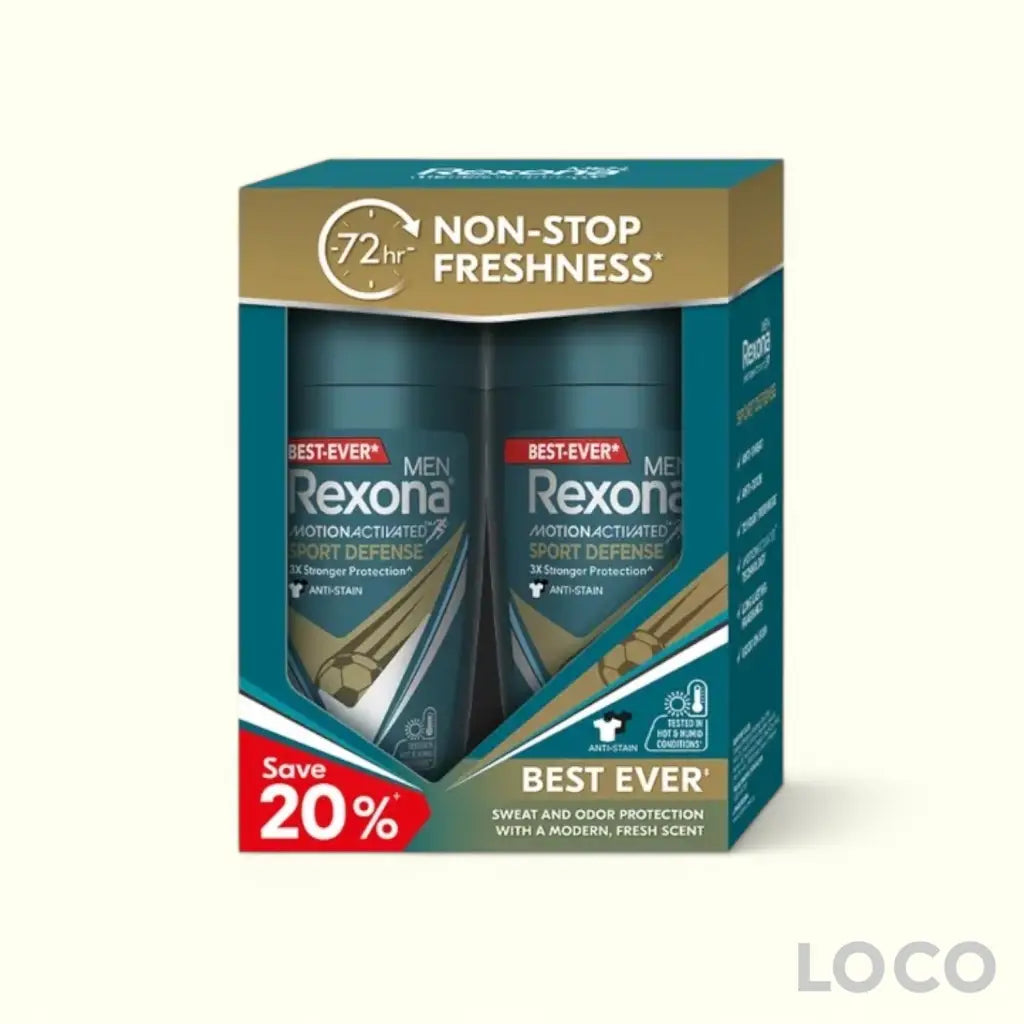 Rexona Men Roll On 72H 2x45ml Twin Pack - Sport Defense