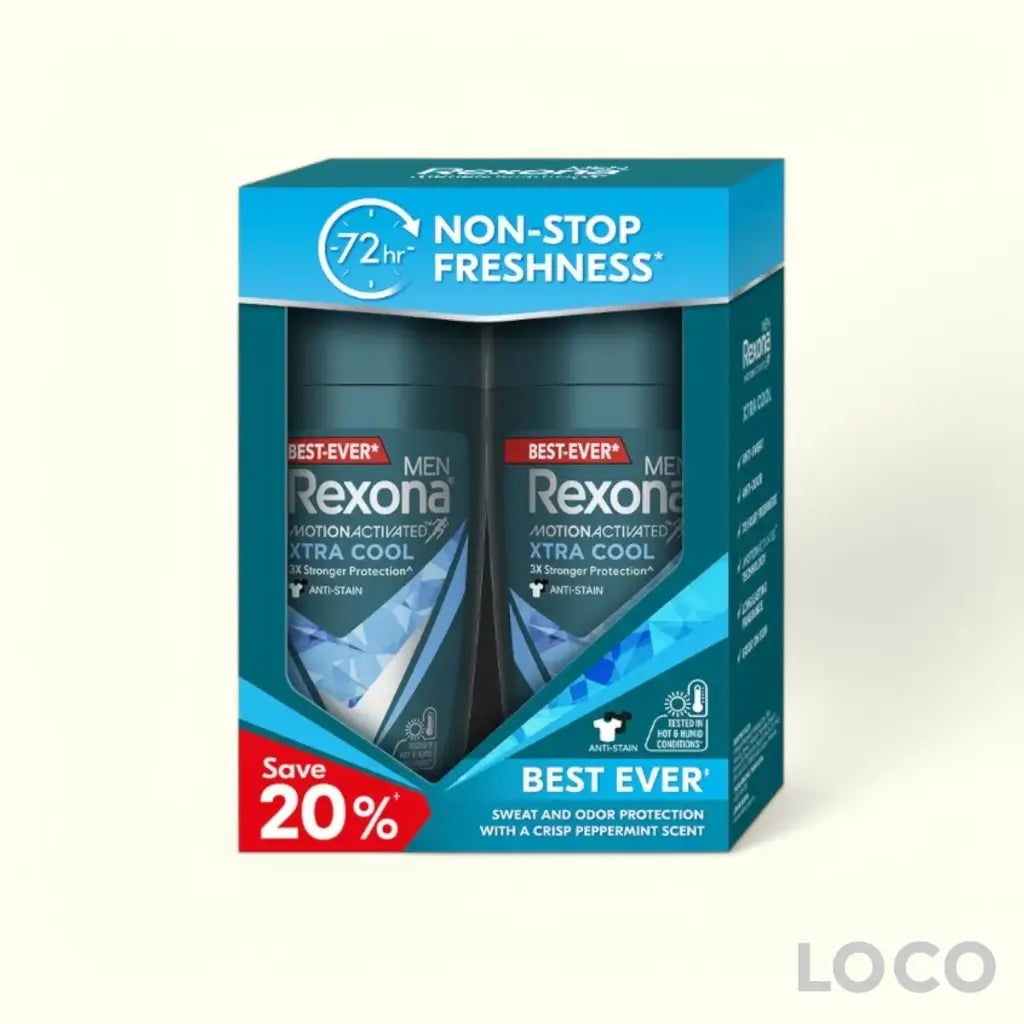 Rexona Men Roll On 72H 2x45ml Twin Pack - Xtra Cool (2x45ml)