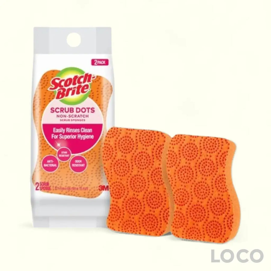 Scotch Brite Scrub Dots 2S Scrub Sponge Non Scratch