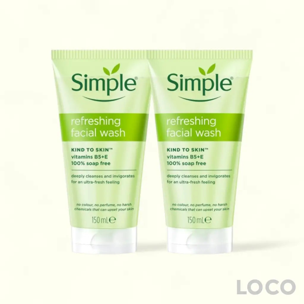 Simple Facial Wash 150ml Twin Pack - Refreshing