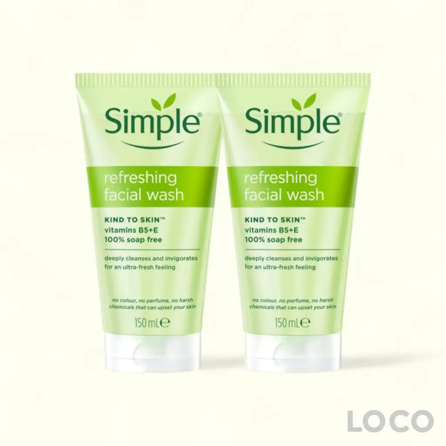 Simple Facial Wash 150ml Twin Pack - Refreshing