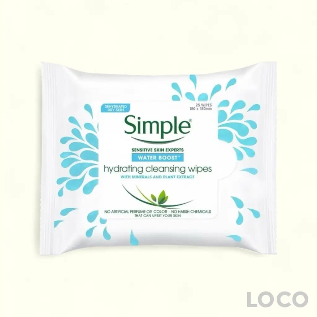 Simple Water Boost Hydrating Cleansing Wipes 25s