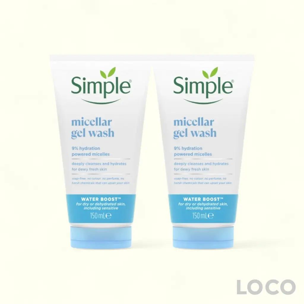 Simple Water Boost Micellar Gel Wash 150ml Twin Pack