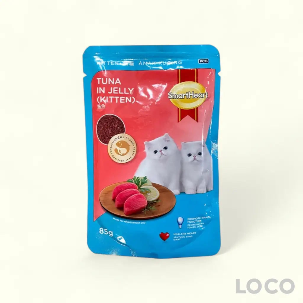 Smart Heart Cat Food Pouch 85g/80g - Kitten Tuna In Jelly