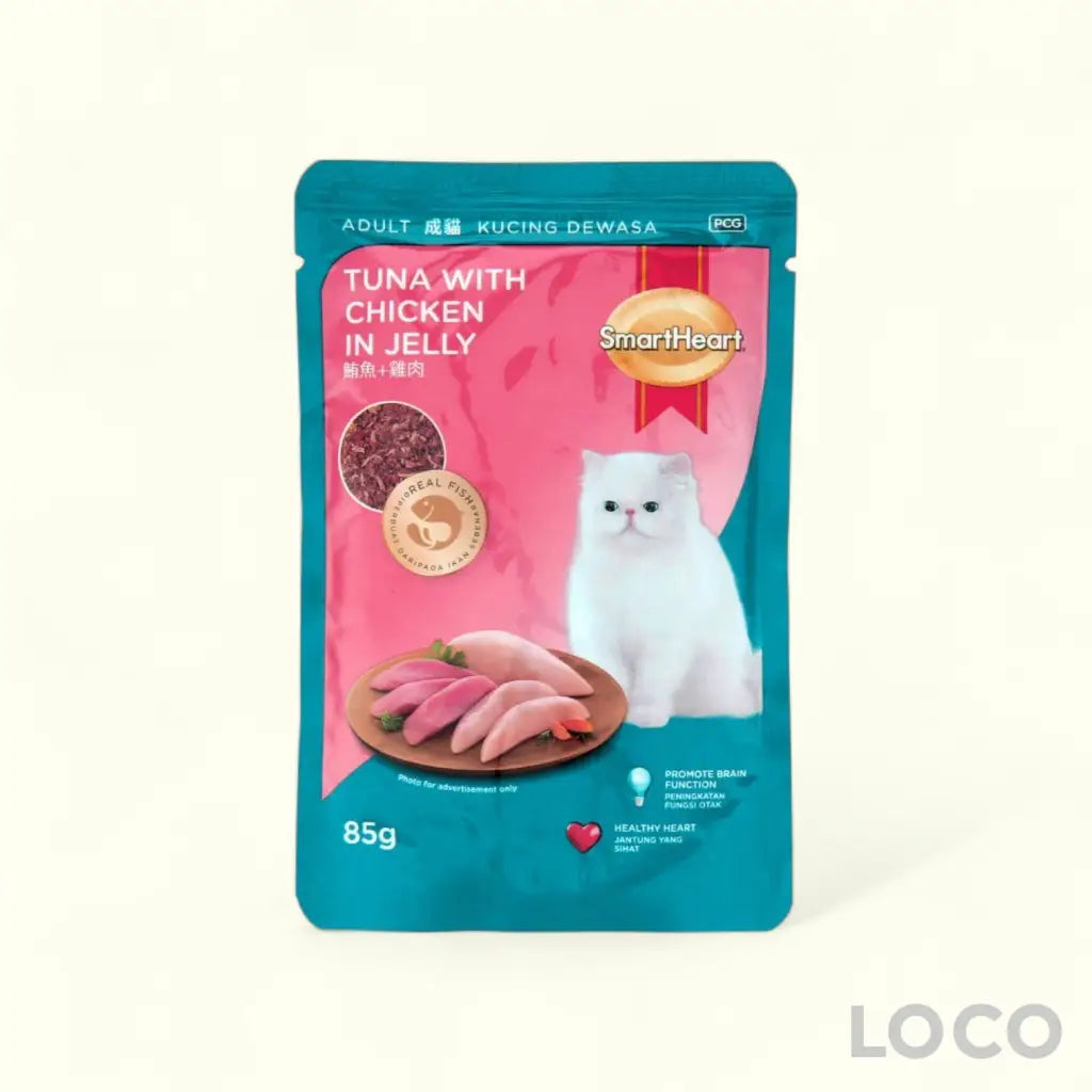 Smart Heart Cat Food Pouch 85g/80g - Tuna With Chicken