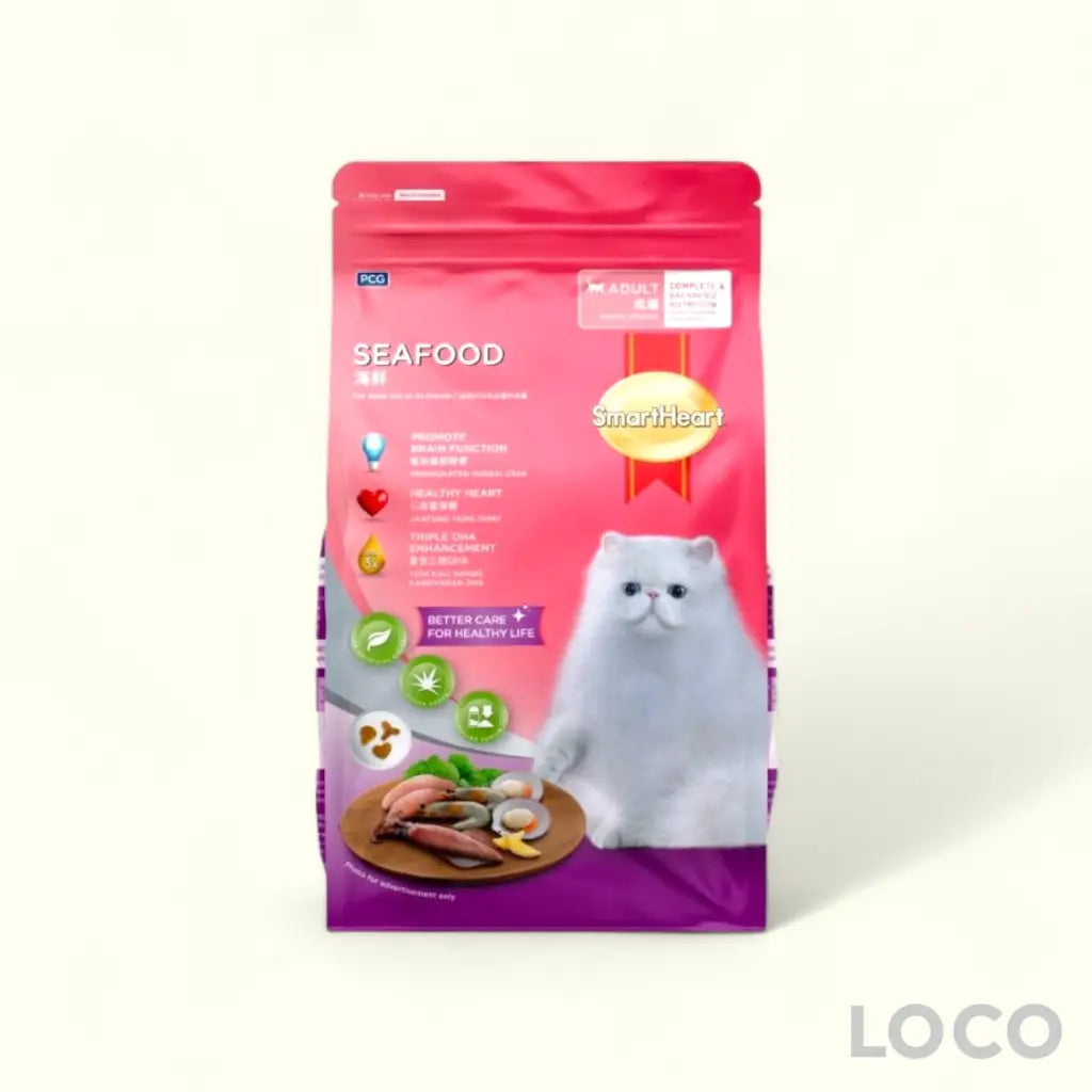 Smart Heart Dry Cat Food 3kg/2.8kg - Seafood 3kg