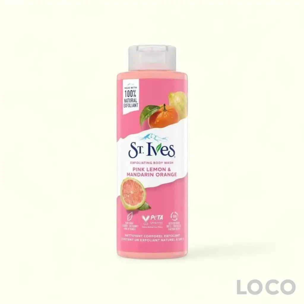 St Ives Body Wash 450ml-473ml - Exfoliating Pink Lemon &
