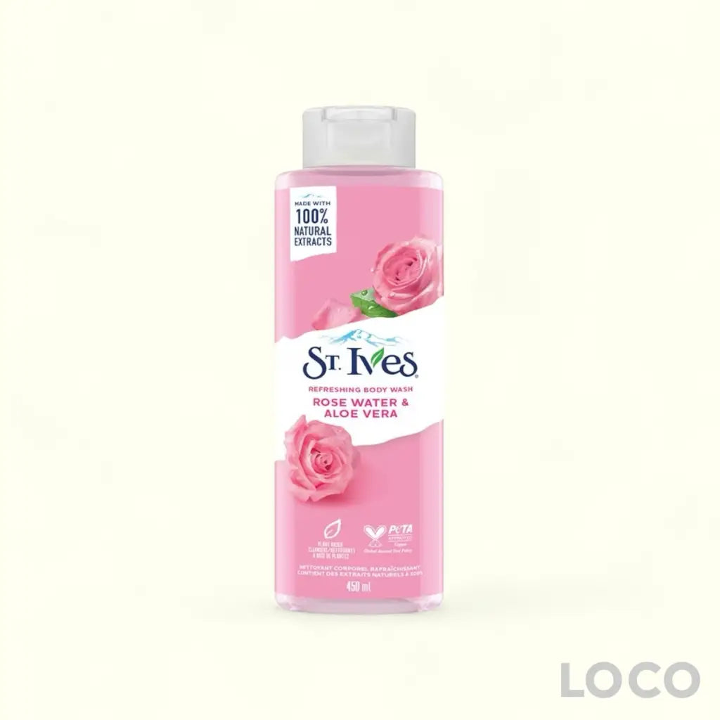 St Ives Body Wash 450ml-473ml - Refreshing Rose Water &