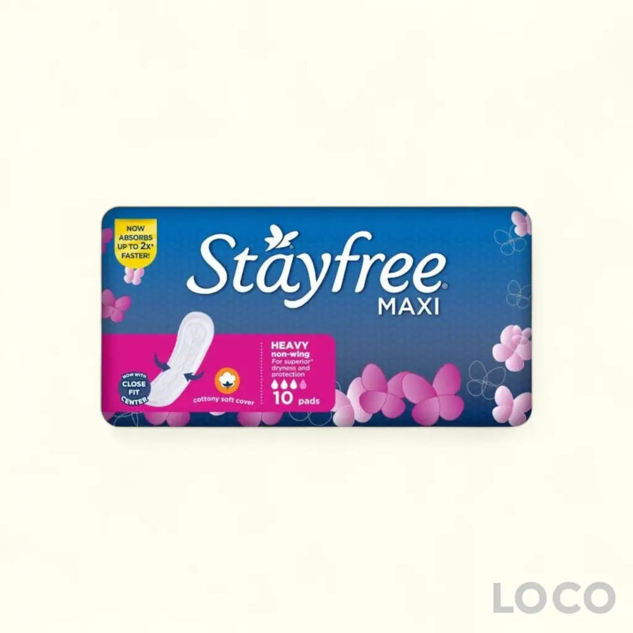 Stayfree Feminine Pads Cottony Soft Maxi Non-Wing 10S