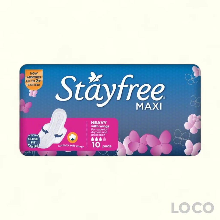 Stayfree Feminine Pads Cottony Soft Maxi Wing 10S