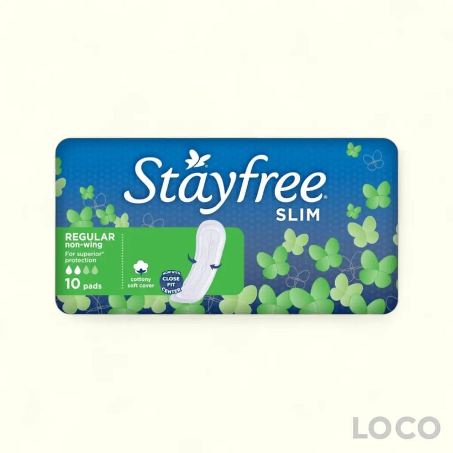 Stayfree Feminine Pads Cottony Soft Slim Non-Wing 10S