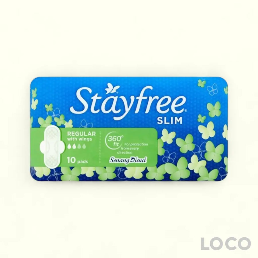Stayfree Feminine Pads Cottony Soft Slim Wing 10S