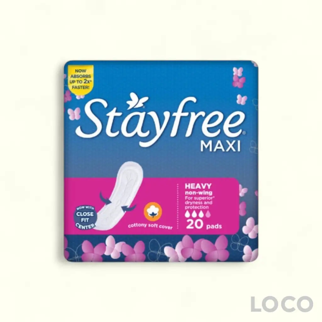 Stayfree Feminine Pads Maxi Non-Wing 20SX2 Twin Pack