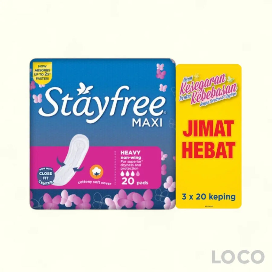 Stayfree Feminine Pads Maxi Non-Wing 20sx3 Big Value Pack