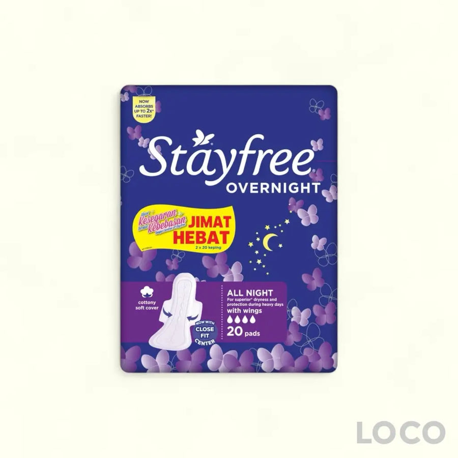 Stayfree Feminine Pads Soft Night 20SX2 Twin Pack