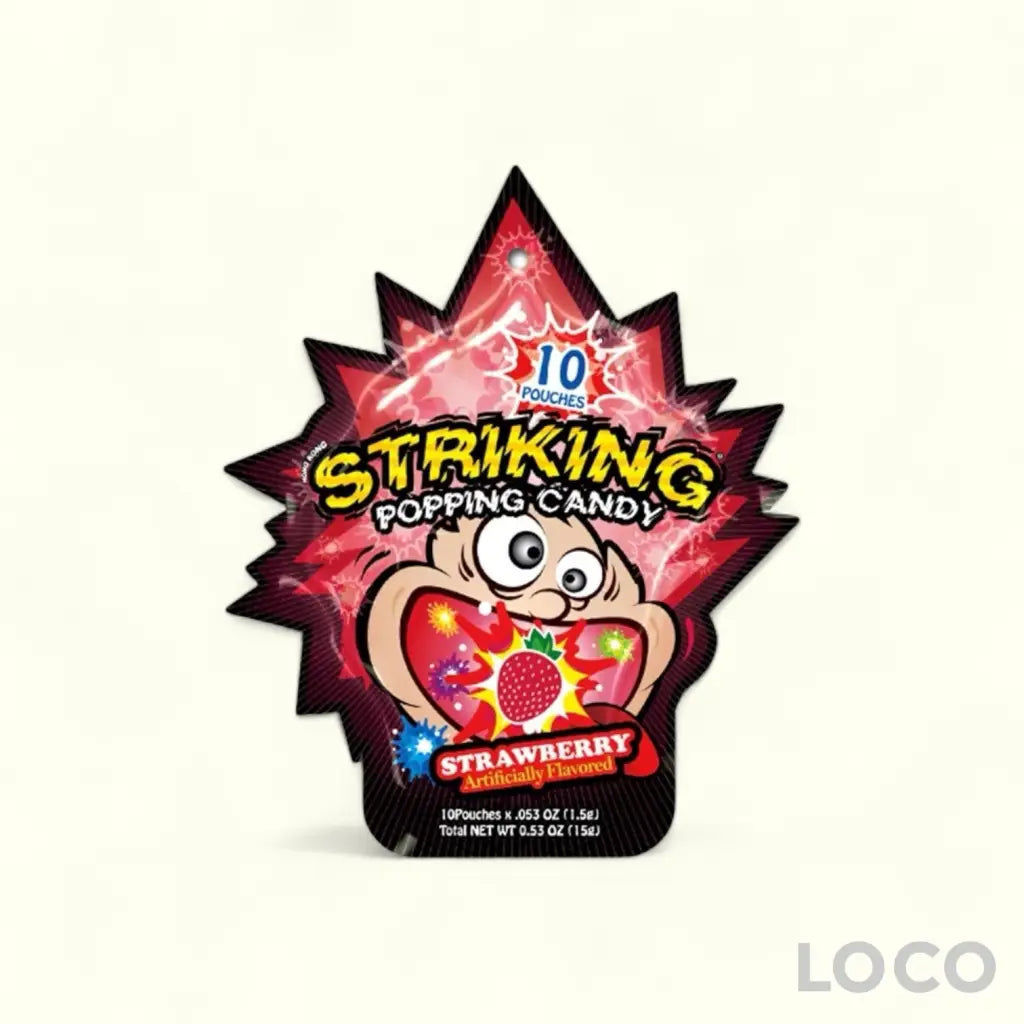 Striking Popping Candy 15G Hang Stripe - Strawberry