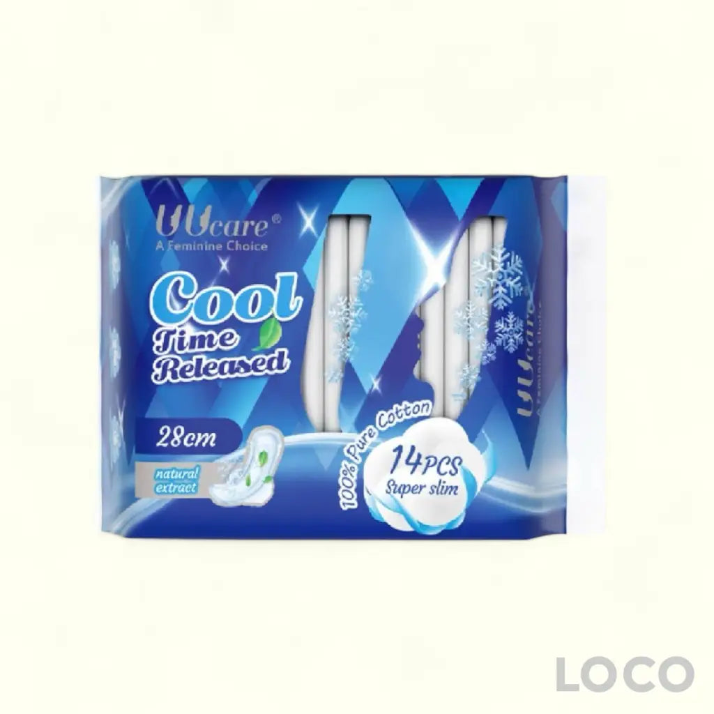 UUCare Cool Tech Antibacterial Feminine Pads Day 28cm 14S