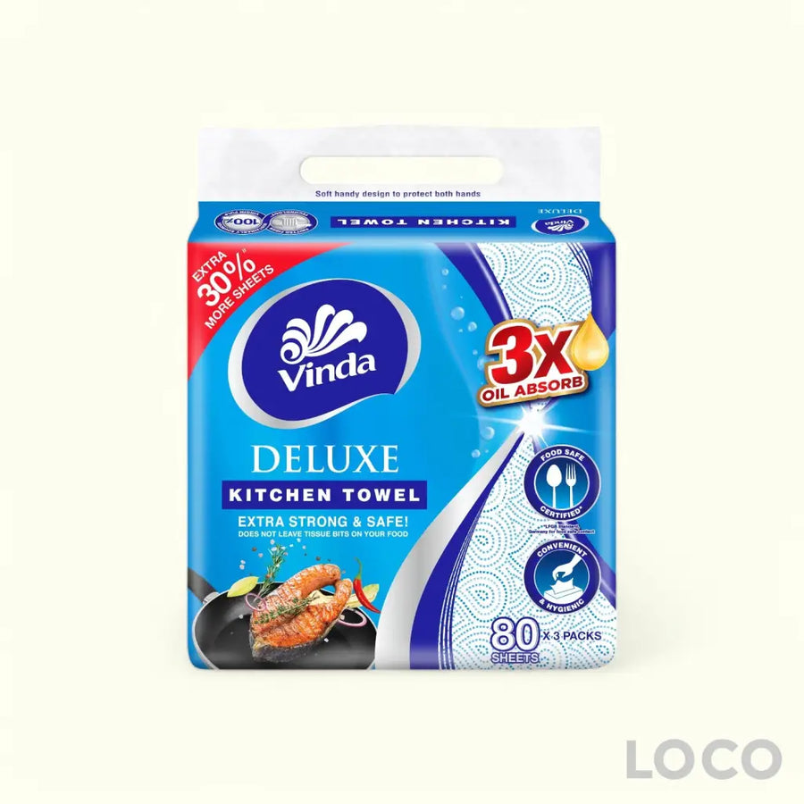 Vinda Kitchen Towel (3X80s) - Paper & Cotton