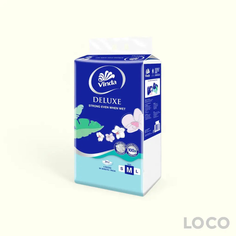 Vinda Soft Pack Facial Tissue 3ply (M) (5X90s) - Paper &