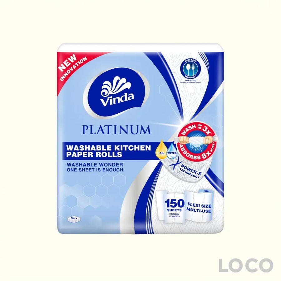 Vinda Washable Kitchen Roll (2x75s) - Paper & Cotton