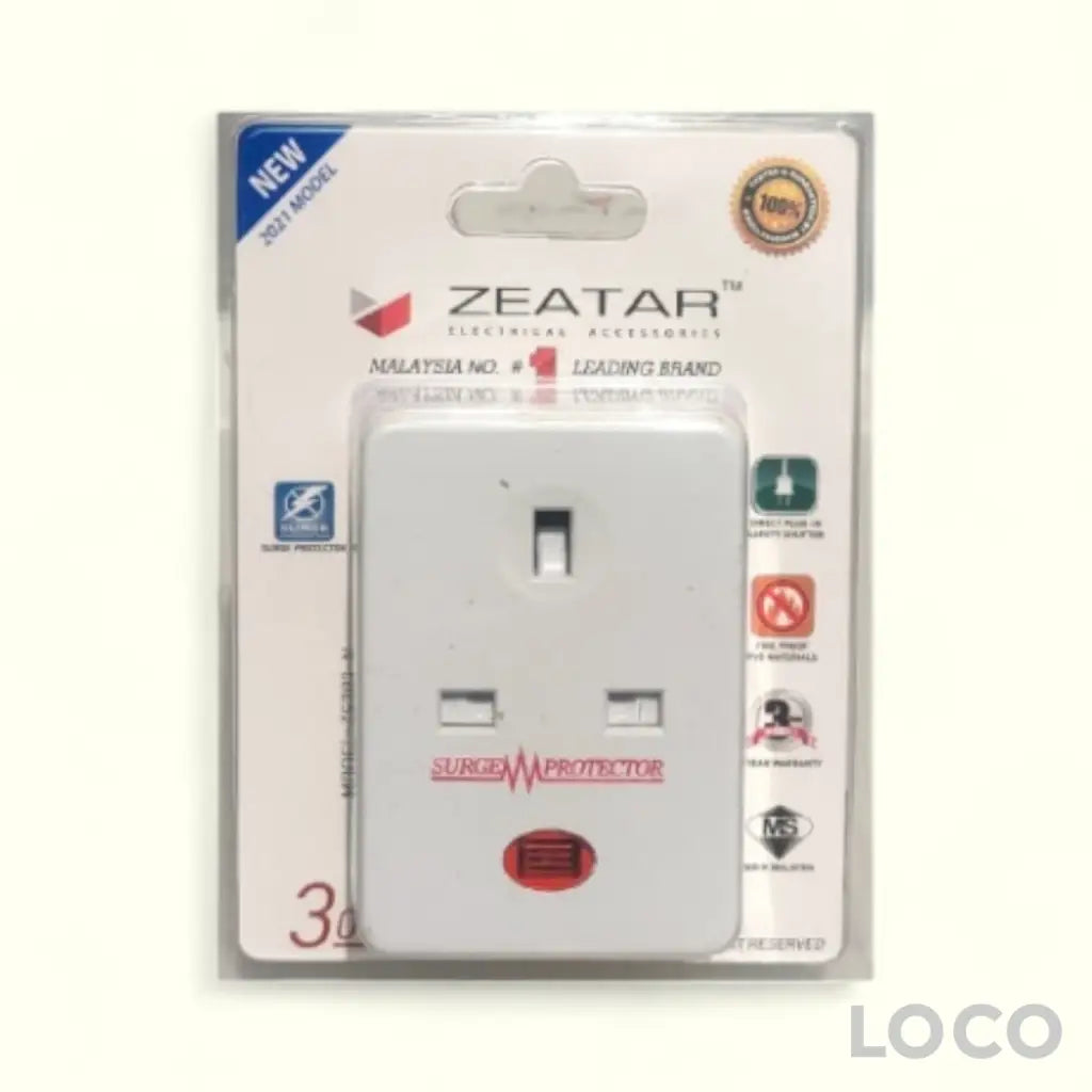Zeatar Adaptor 3Pin 3 Way Neon Surge ZS703N