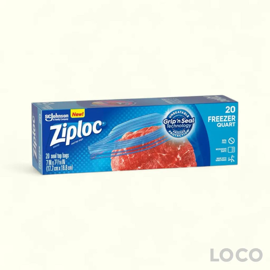 Ziploc Freezer Quart Easy Open Tab 20S